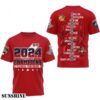 NHL 2024 Stanley Cup Champions Florida Panthers 5 Stars 3D T Shirt 2 2