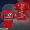 NHL 2024 Stanley Cup Champions Florida Panthers 5 Stars 3D T Shirt 3 3