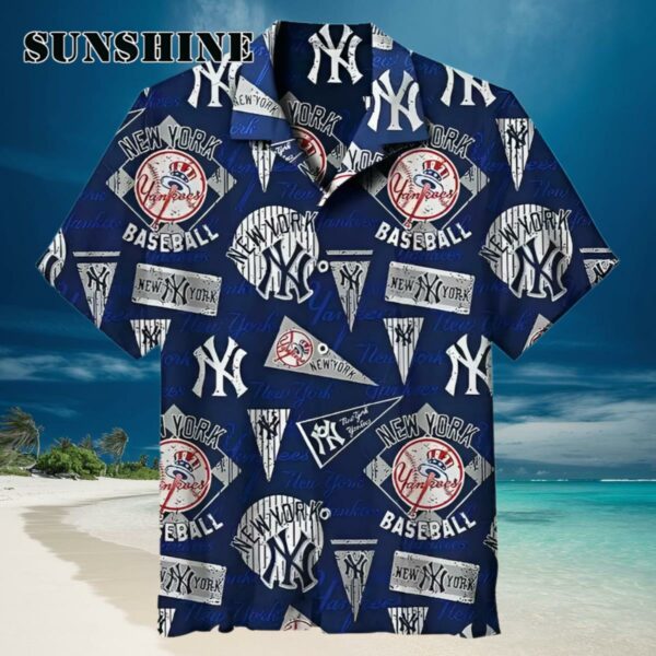 NY Yankees Baseball Floral Hawaiian shirt Hawaiian Hawaiian 1