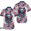 New England Patriots NFL Skull And Flower Pattern Metallica Hawaiian Shirt Hawaaian Shirt Hawaaian Shirt