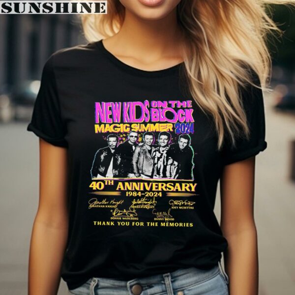 New Kids On The Block Magic Summer 2024 40th Anniversary 1981 2024 Thank You For The Memories T Shirt 2 women shirt