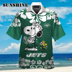 New York Jets Snoopy Hawaiian Shirt Summer 2024 Aloha Shirt Aloha Shirt