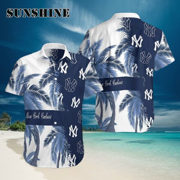 New York Yankees Full Printing Summer Short Sleeve Hawaiian Beach Shirt Hawaiian Hawaiian