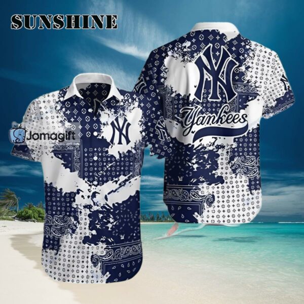 New York Yankees Hawaiian Shirt Louis Vuitton Pattern Gift Hawaiian Shirt Hawaiian Hawaiian 1