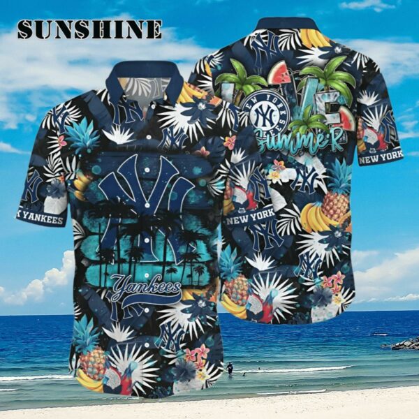 New York Yankees MLB Flower Hawaiian Shirt Aloha Shirt Aloha Shirt 1