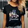 Official MLB New York Yankees Bluey Bandit Chilli And Aunt Trixie Driving Car T shirt 2 women shirt