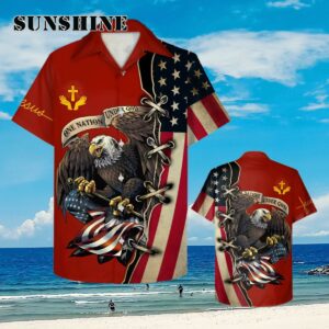 One Nation Under God American Flag Eagle Hawaiian Shirt Aloha Shirt Aloha Shirt