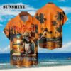 Parrot Coconut Tree On Sunset Beach Chest Pocket Hawaiian Shirt Aloha Shirt Aloha Shirt