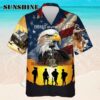 Patriotic Eagle Hawaiian Shirt for Men American Flag Button Down Mens Hawaiian Shirts Hawaaian Shirt Hawaaian Shirt