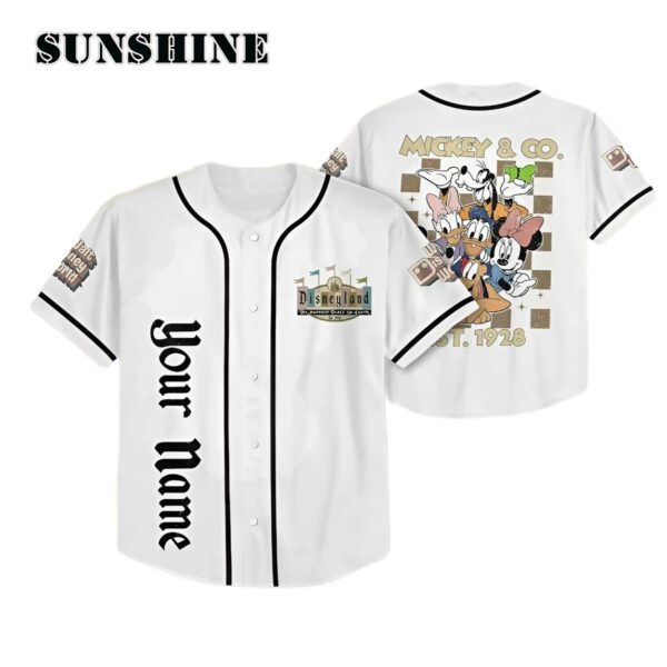 Personalize Disney Mickey Mouse And Friend 1928 Baseball Jersey Printed Thumb