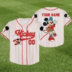 Personalize Disney Mickey Play Baseball Custom Jersey Baseball 1 1