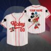 Personalize Disney Mickey Play Baseball Custom Jersey Baseball 3 3