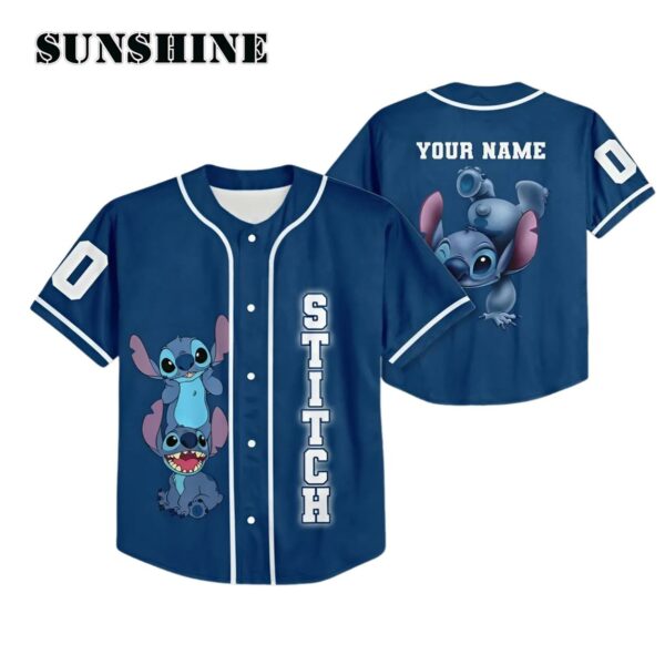 Personalize Disney Stitch Funny Baseball Jersey Printed Thumb