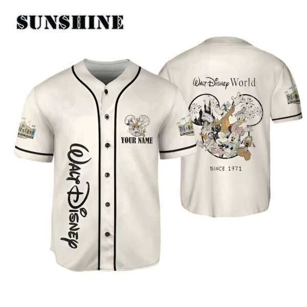 Personalize Disneyland Walt Disney World Since 1971 Baseball Jersey Printed Thumb