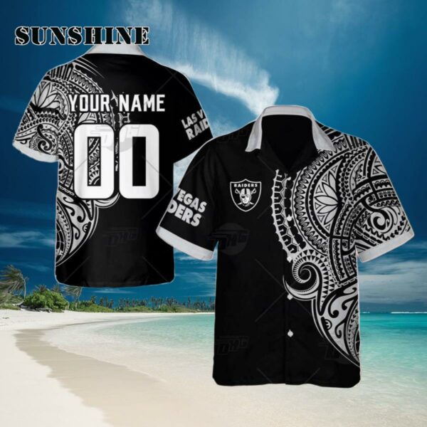 Personalize NFL Las Vegas Raiders Polynesian Tattoo Design Hawaiian Shirt Hawaiian Hawaiian