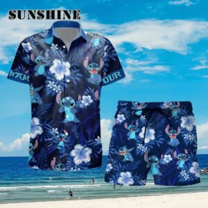 Personalized Blue Dog Button Stitch Hawaii Shirt Aloha Shirt Aloha Shirt