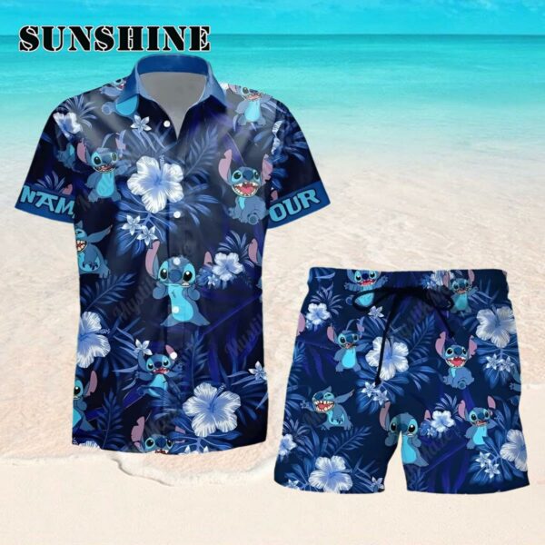Personalized Blue Dog Button Stitch Hawaii Shirt Hawaaian Shirt Hawaaian Shirt