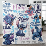 Personalized Disney Stitch Baby Sherpa Blanket Stitch and Lilo Fleece Blanket