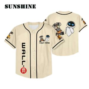 Personalized Disney WALL E And EVE Baseball Jersey Printed Thumb