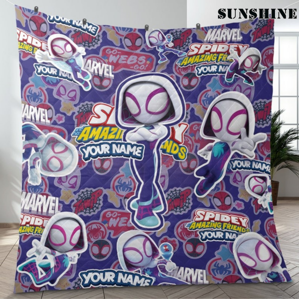 Personalized Ghost Spidey and his Amazing Friends Spider Man Blanket