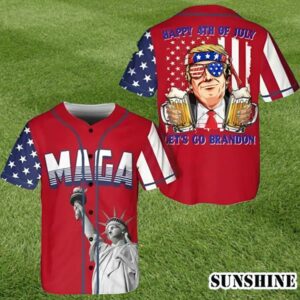Personalized Make America Great Again 4th July Baseball Jersey 1 1