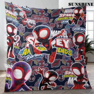 Personalized Miles Spidey And His Amazing Friends Blanket For Boy