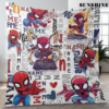 Personalized Spider Man Friends Superhero Comic Marvel Blanket