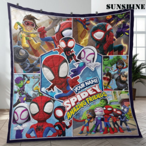 Personalized Spidey and His Amazing Friends Blanket Spidey Birthday Blanket Custom Spider Man Blanket