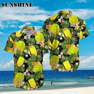 Pickleball Tropical Button Hawaiian Shirt for Men Women Aloha Shirt Aloha Shirt