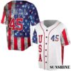 President Donald Trump Cool Patriotic America July Fourth Baseball Jersey 2 2