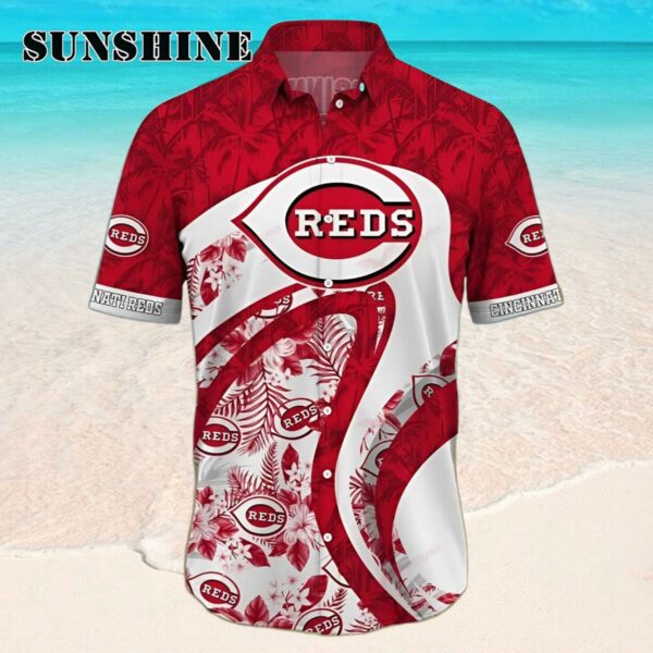 Red Aloha MLB Cincinnati Reds Hawaiian Shirt Tropical Flora Beach Vacation Gift Hawaaian Shirt Hawaaian Shirt