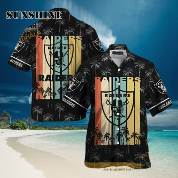 Retro NFL Las Vegas Raiders Funny Hawaiian Shirt Beach Gift Hawaiian Hawaiian
