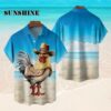 Rooster Cowboy Chest Pocket Hawaiian Shirt Hawaaian Shirt Hawaaian Shirt