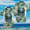 Seattle Seahawks NFL Skull And Flower Pattern Metallica Hawaiian Shirt Aloha Shirt Aloha Shirt