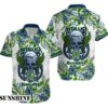 Seattle Seahawks NFL Skull And Flower Pattern Metallica Hawaiian Shirt Hawaaian Shirt Hawaaian Shirt