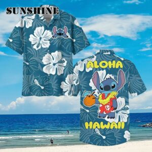 Stitch Blue Dog Button Shirt Aloha Hawaiian Shirt Aloha Shirt Aloha Shirt