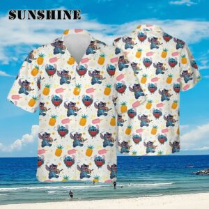 Stitch Pineapple Pattern Hawaiian Shirt Summer Gift For Beach Trip Aloha Shirt Aloha Shirt