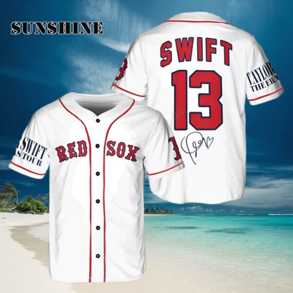 Taylor Swift Red Sox Signature Baseball Jersey Taylor Swift Red Merch Hawaiian Hawaiian