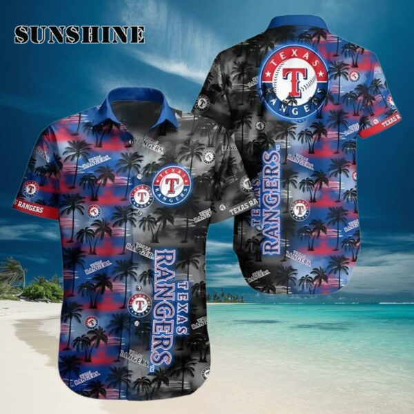 Texas Rangers MLB Palm Tree Hawaiian Shirt Hawaiian Hawaiian