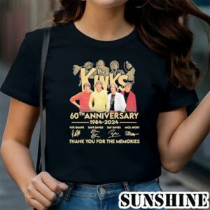 The Kinks Band 60th Anniversary 1984 2024 Thank You For The Memories Signatures Shirt 1 TShirt
