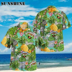 The Muppet Show Oscar The Grouch Hawaiian Shirt Aloha Shirt Aloha Shirt