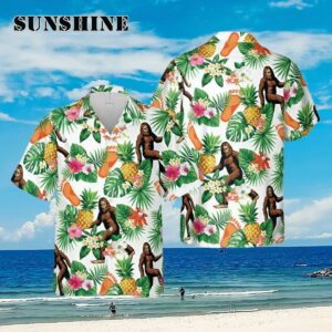 Tropical Bigfoot Hawaiian Shirt Summer Beach Aloha Shirt Aloha Shirt