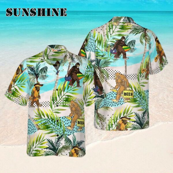 Tropical Bigfoot Summer Hawaiian Shirt Hawaaian Shirt Hawaaian Shirt