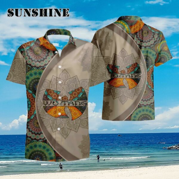 Wu Tang Clan Logo Mandala Pattern Hawaiian Shirt Aloha Shirt Aloha Shirt