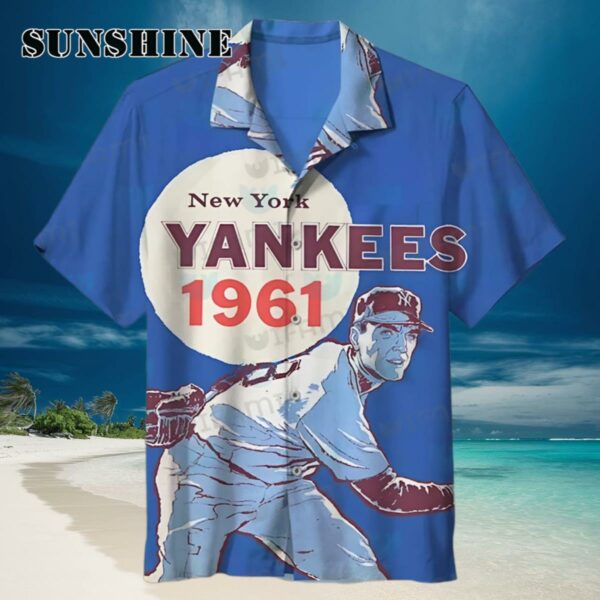Yankees Hawaiian Shirt Reverse Retro 1961 New York Yankees Gift Hawaiian Hawaiian 1
