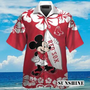 Boston Red Sox Mickey Mouse Hawaii Shirt Summer Button Up Shirt Aloha Shirt Aloha Shirt 1