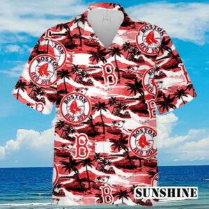 Boston Red Sox Vintage Sea Island Pattern Hawaiian Shirt Aloha Shirt Aloha Shirt 1
