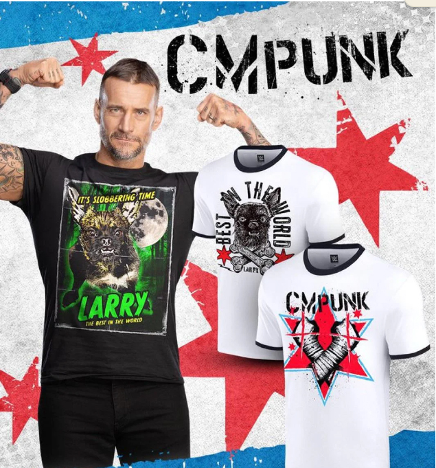 CM Punk's Dog, Larry, Launches His Own Larry Shirt Line