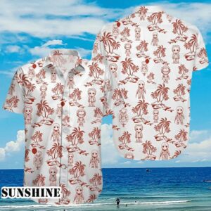 Characters Michael Myers Jason Voorhees Chucky Doll Button Hawaiian Shirt Aloha Shirt Aloha Shirt
