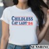 Childless Cat Lady Voting Election 2024 USA Shirt 2 Shirt